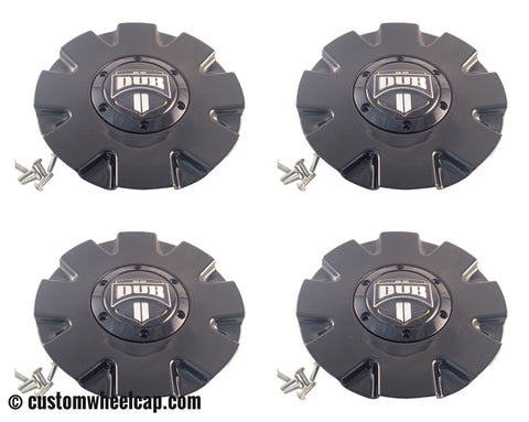 DUB Push Wheel Center Caps Gloss Black (Set of 4)