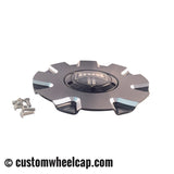 DUB Push Wheel Center Caps Gloss Black and Machined (Set of 4)