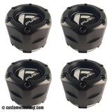 Fuel Off Road Center Caps 1003-47 Flat Black Snap-In (Set of 4)