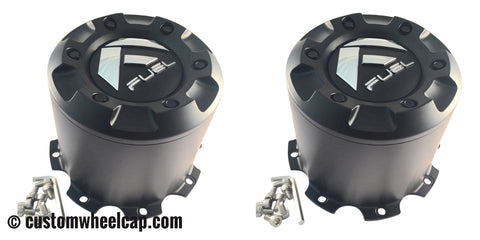 Fuel Off Road Center Caps 1003-28B + 1002-43B Flat Black (Set of 2)