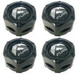 Fuel Off Road Center Caps 1003-48 Gloss Black Snap-In (Set of 4)