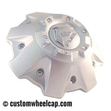 Fuel Off Road Center Caps 1001-63 5 & 6 Lug Silver with Chrome Rivets