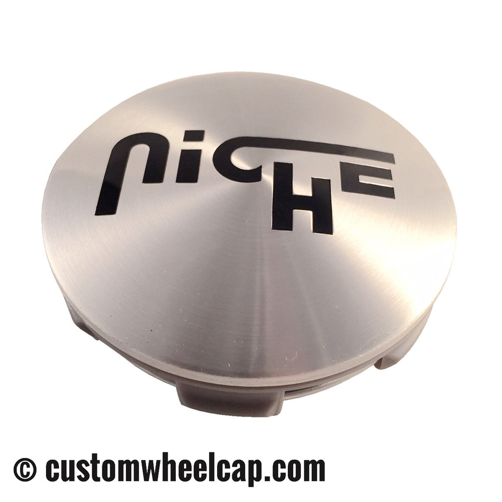 Niche Center Cap 1003-02 M-731 Brushed with Black Logo