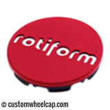 Rotiform Center Caps Red with Chrome Logo 1003-40-40RC (Set of 4)