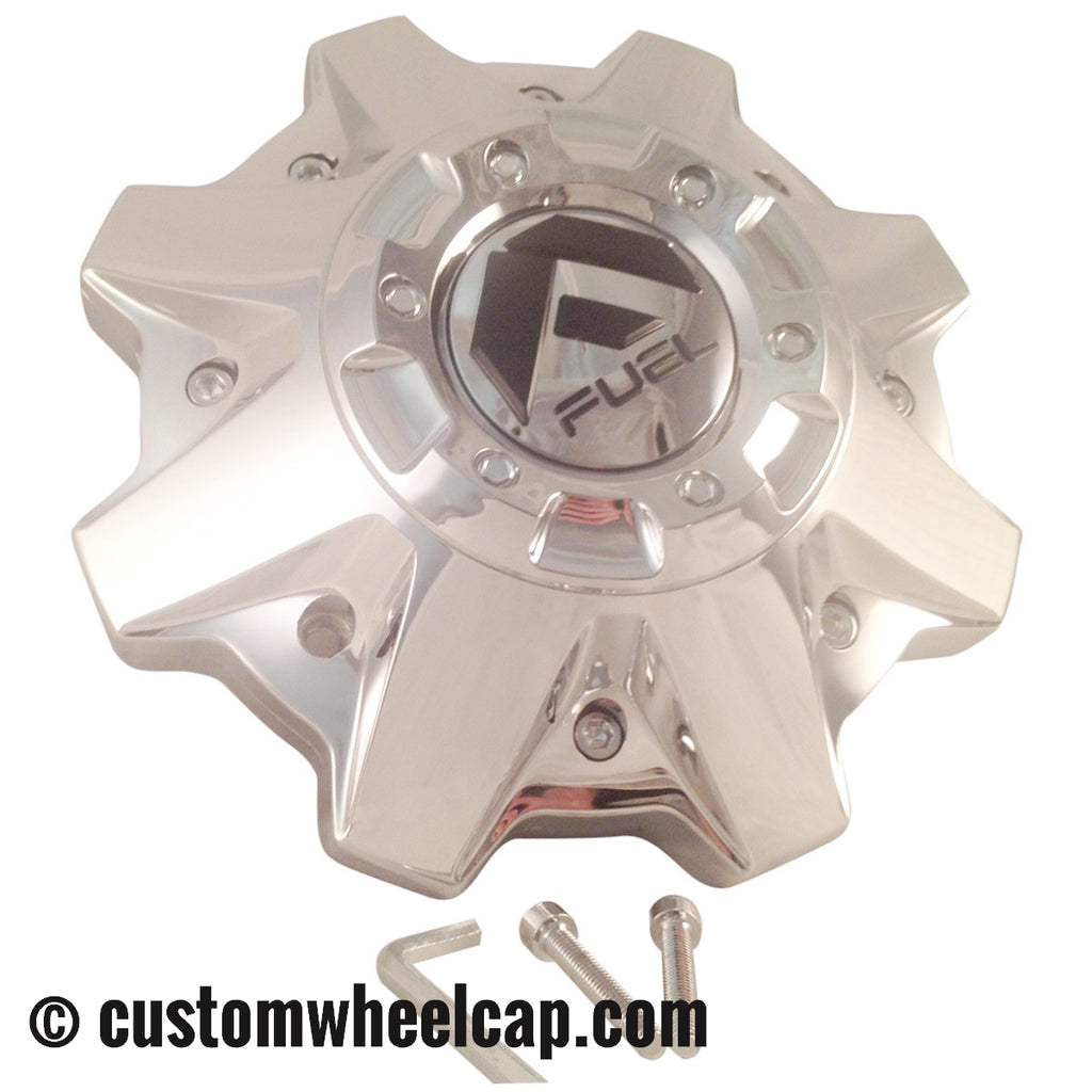 Fuel Off Road Center Cap 1002-53 8 Lug Chrome with Chrome Rivets ...